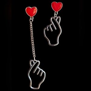 Asymmetrical KPop Earrings-EUC